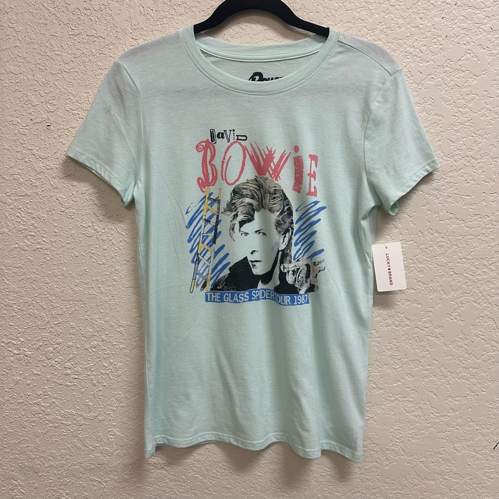 Mint Green David Bowie Graphic Tee